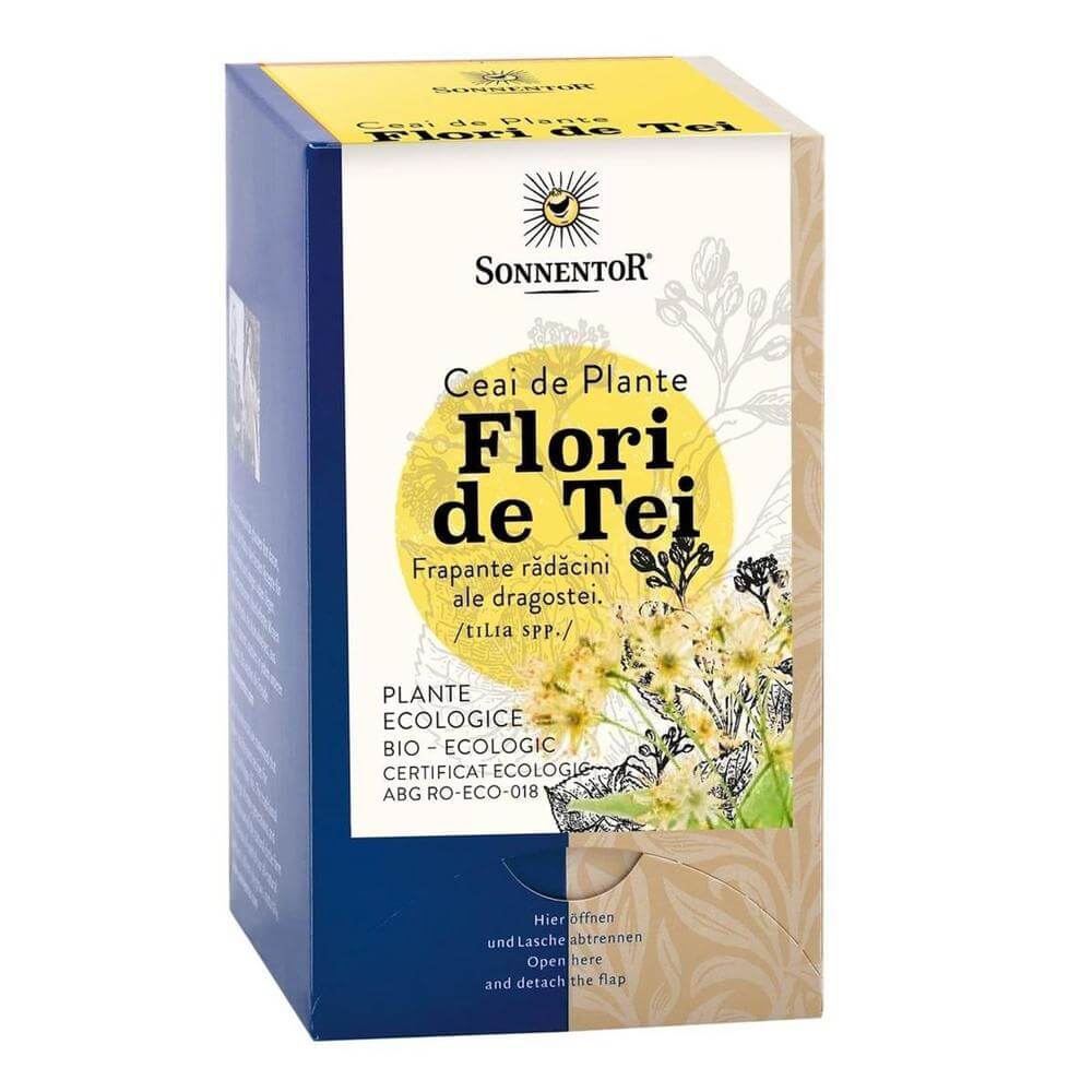 Ceai de Flori de Tei Sonnentor, bio, 18 plicuri, 27 g