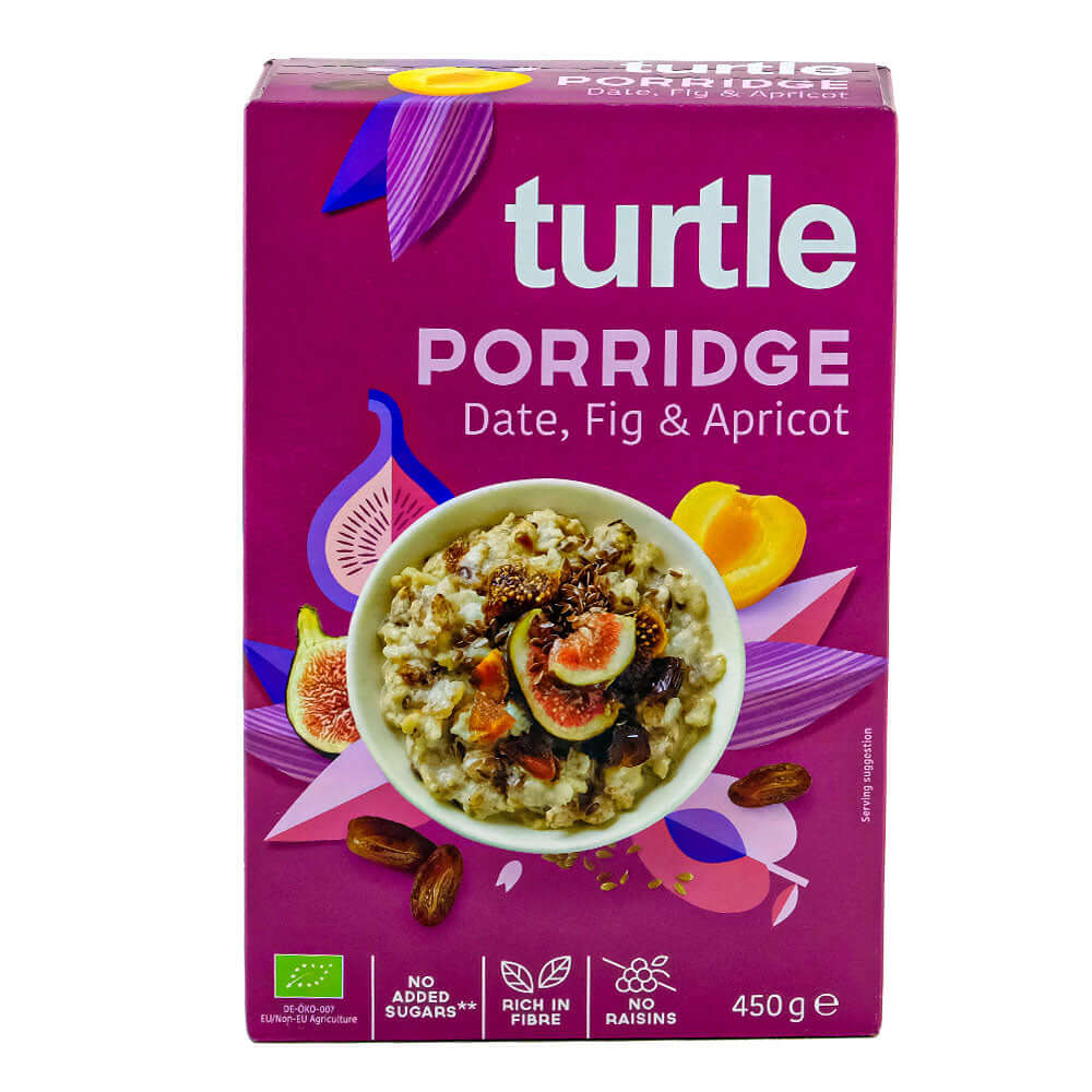 Cereale porridge cu fibre Turtle, bio, 450 g