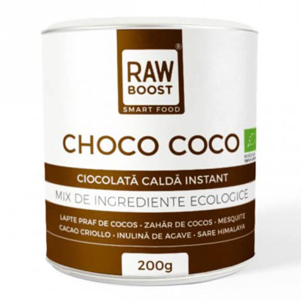 Choco Coco ciocolata calda RawBoost, bio, 200 g