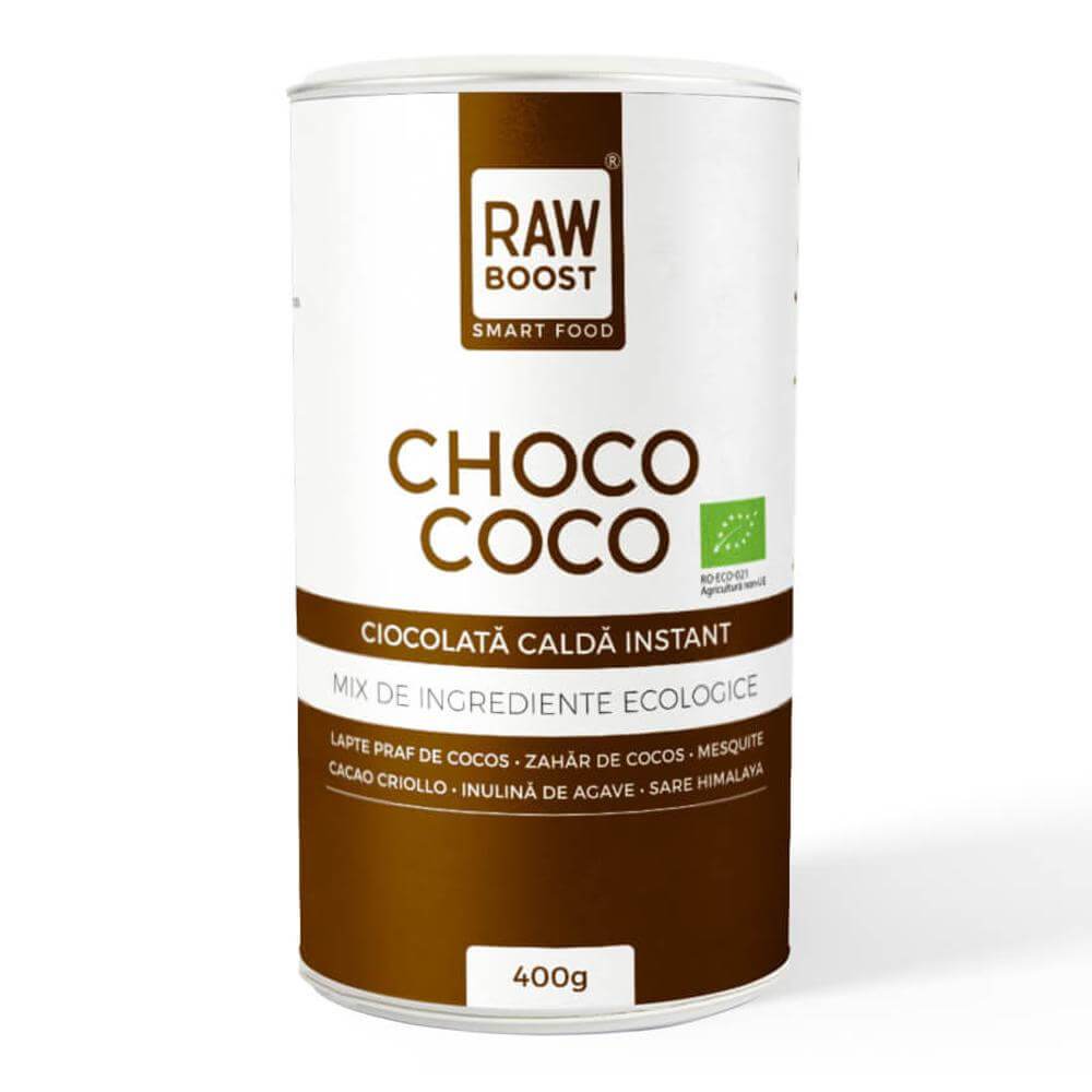 Choco Coco ciocolata calda RawBoost, bio, 400 g
