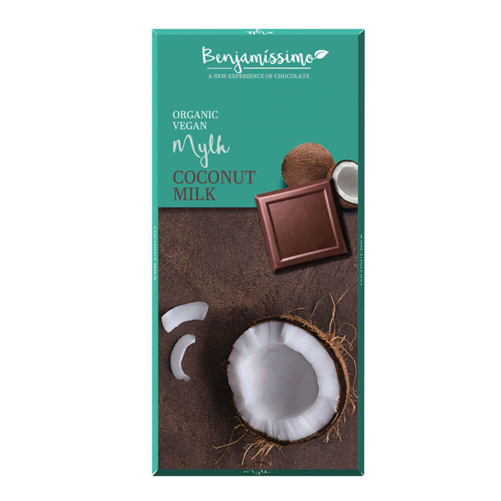 Ciocolata cu cocos FARA GLUTEN Benjamissimo, bio, 70g, ecologic