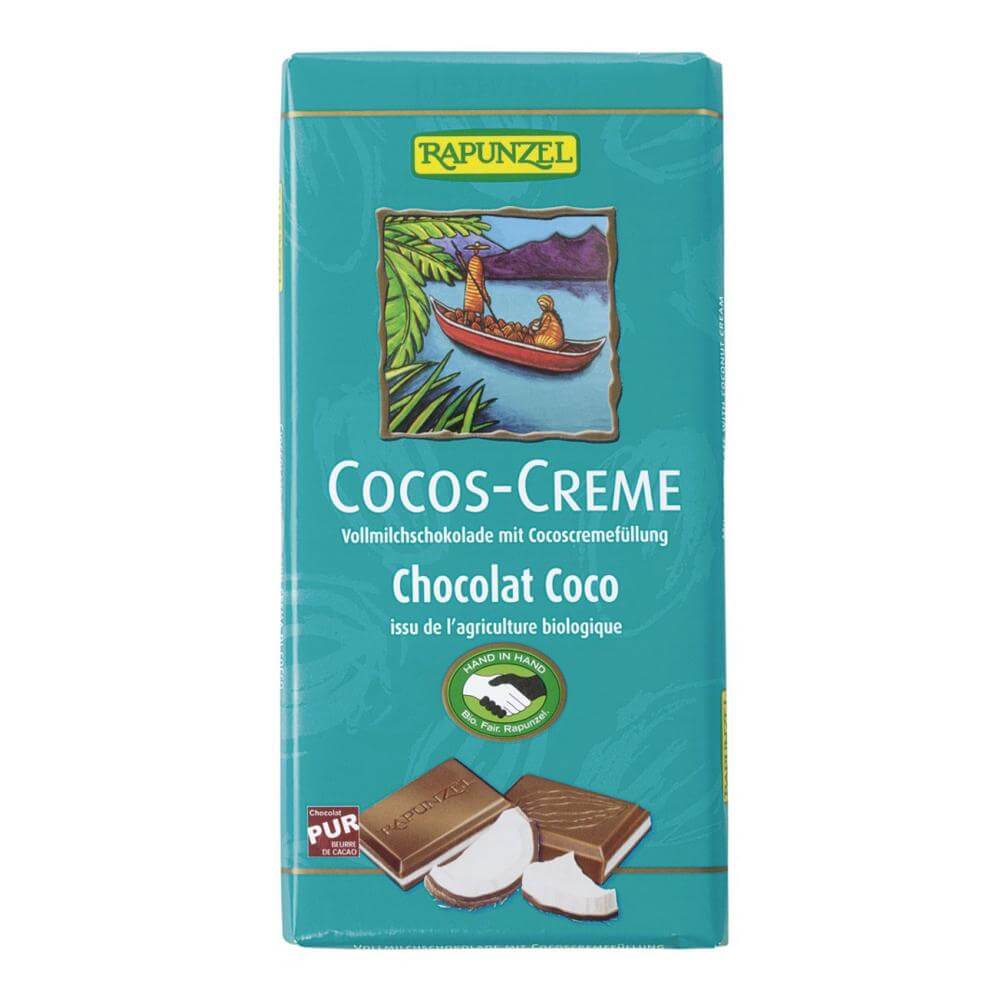 Ciocolata cu crema de cocos, bio, 100g
