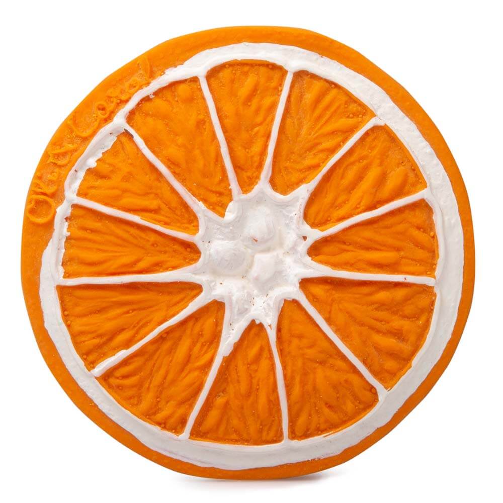 Clementino - portocala, jucarie pentru dentitie Oli&Carol, natural