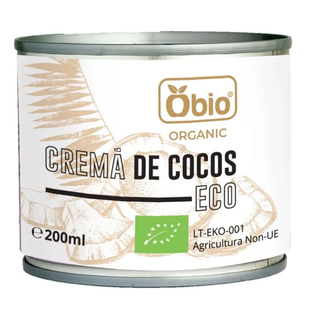Crema de cocos Obio, bio, 200ml, ecologic
