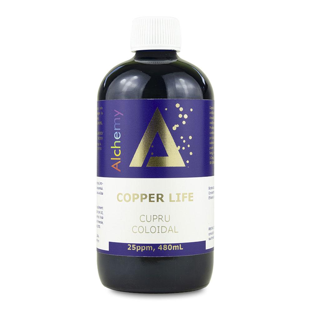 Cupru coloidal Copper Life 25ppm Pure Alchemy, 480 ml, natural