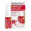 D3000+ Spray Oral Vitamina D3 3000 UI + Vitamina K2 BetterYou, 30 doze zilnice, 12 ml, natural