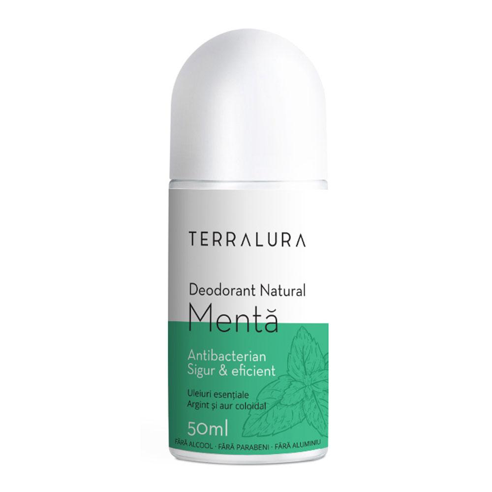 Deodorant roll-on cu menta Terralura, 50 g, natural