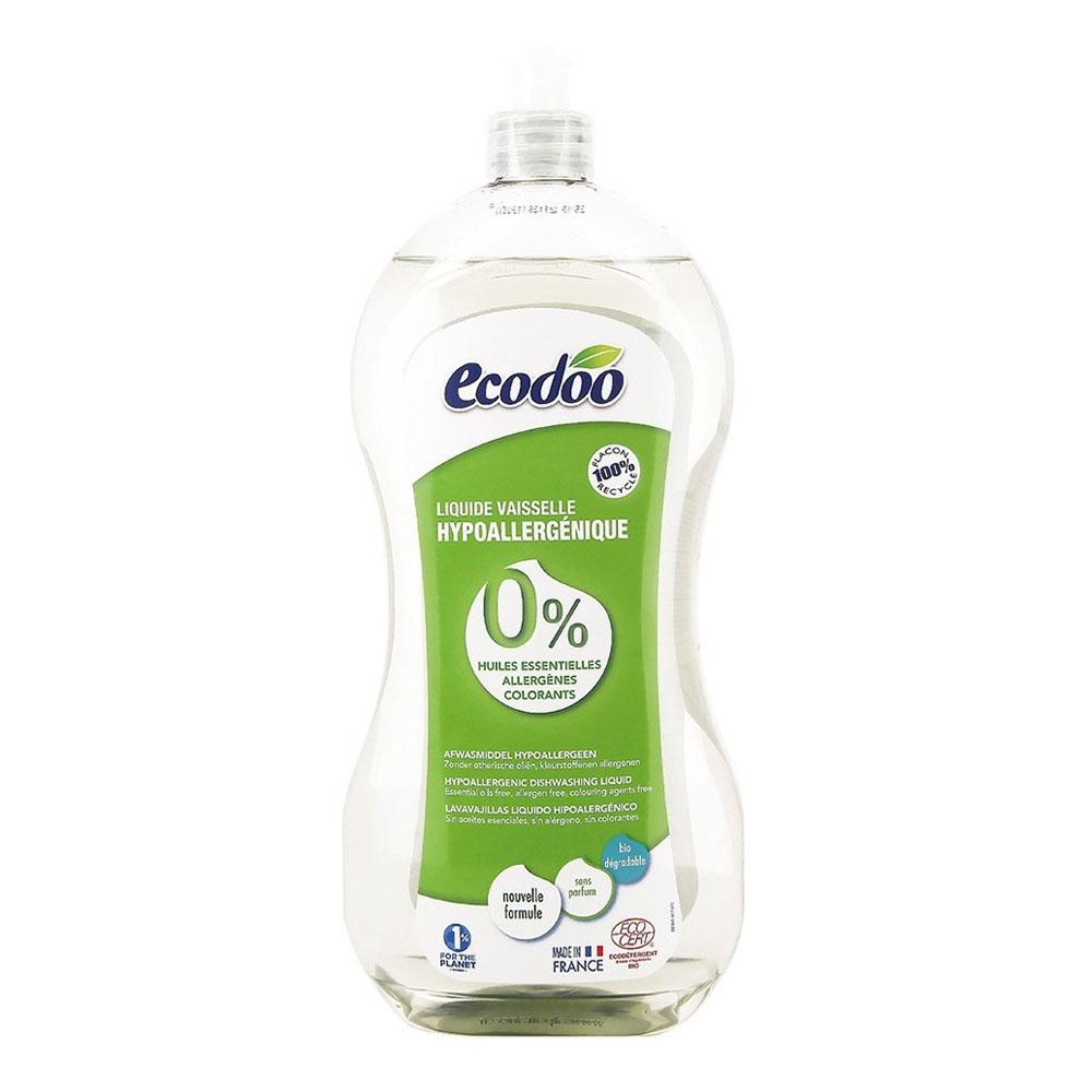 Detergent de vase hipoalergenic fara parfum Ecodoo, bio, 1 L