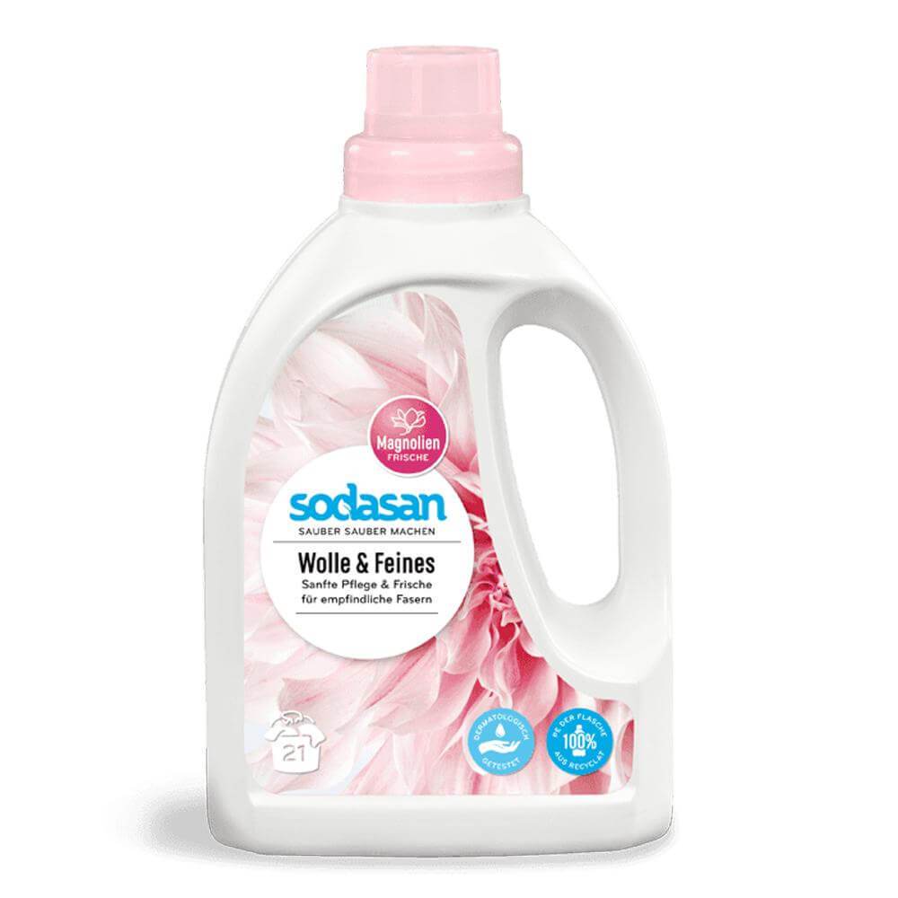 Detergent lichid pentru rufe delicate, lana si matase Sodasan, bio, 750 ml