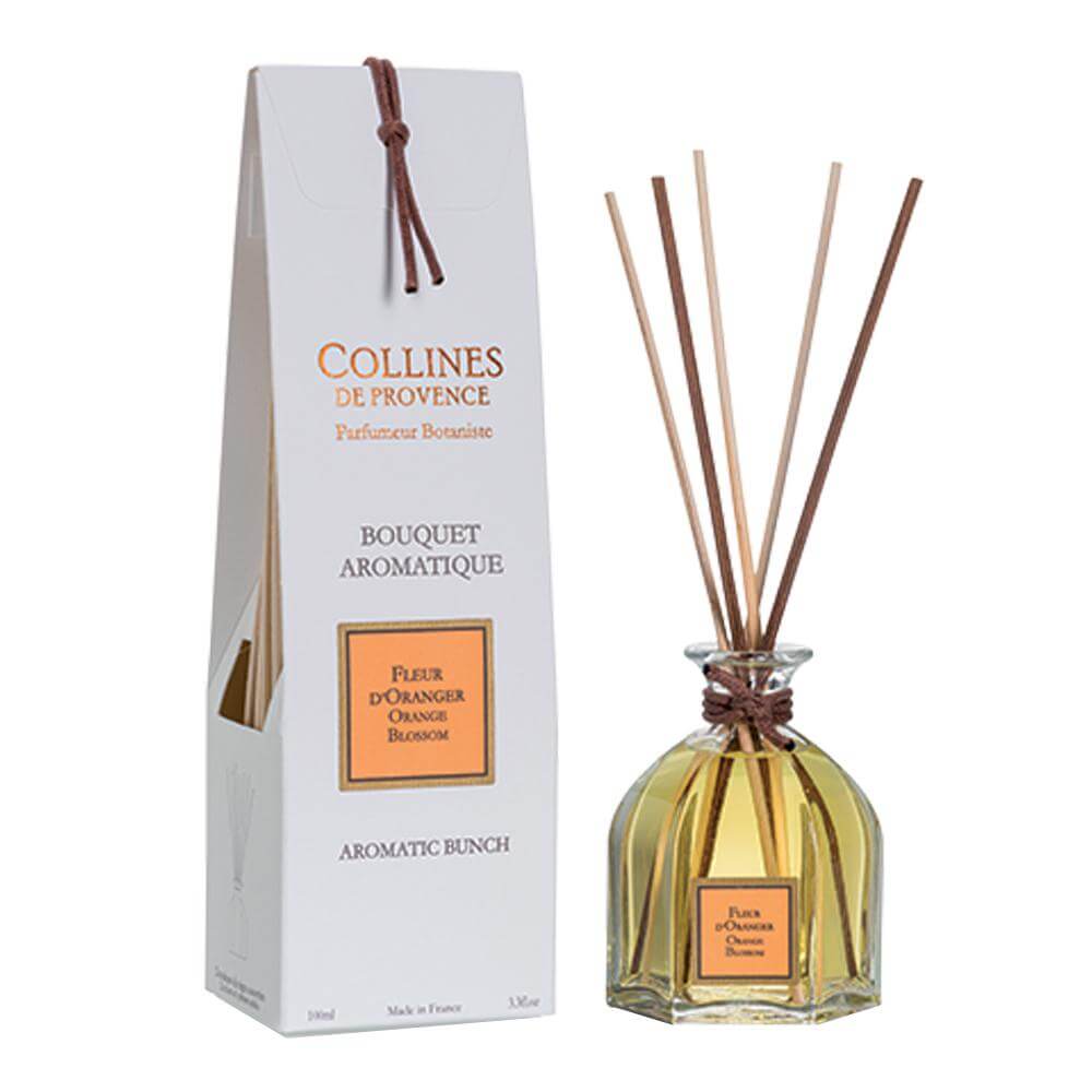 Difuzor buchet parfumat Flori de portocal Collines de Provence, 100ml, natural