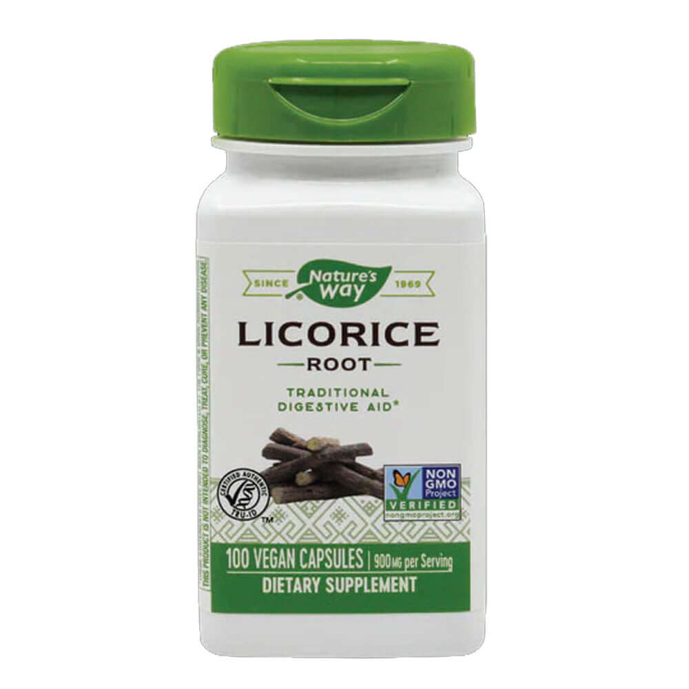 Licorice (Lemn dulce) 450mg 100 capsule vegetale Nature's Way, natural, Secom
