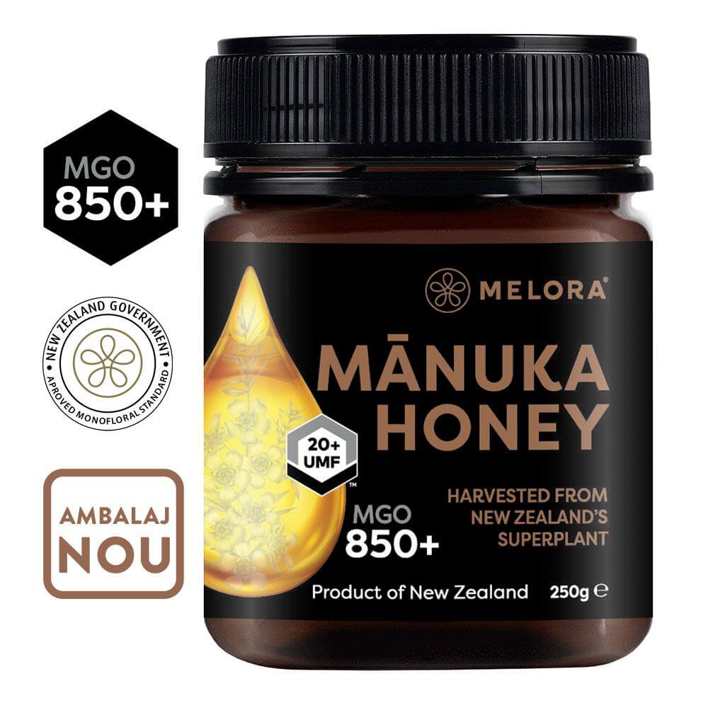 Miere de Manuka MELORA, MGO 850+ (UMF 20) Noua Zeelanda, 250 g, naturala - Default