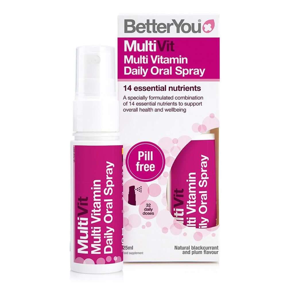 MultiVit Spray Oral cu Multivitamine BetterYou, 32 doze zilnice, 25 ml, natural