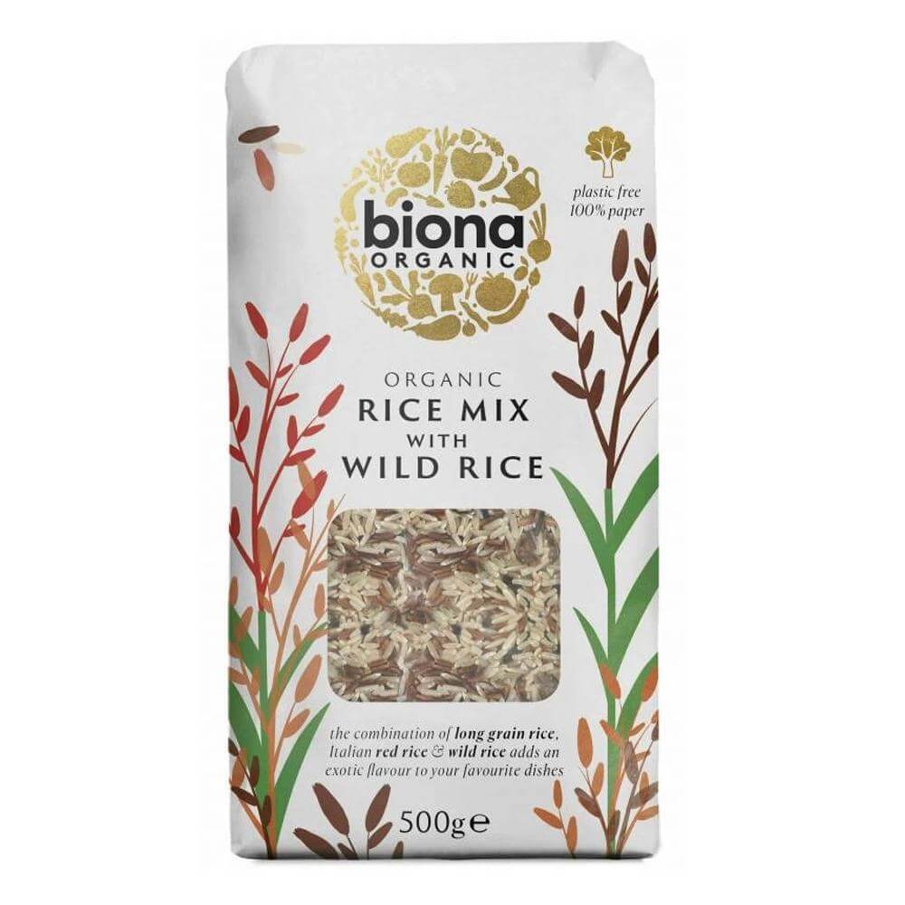 Orez mixt cu orez salbatic Biona, bio, 500 g