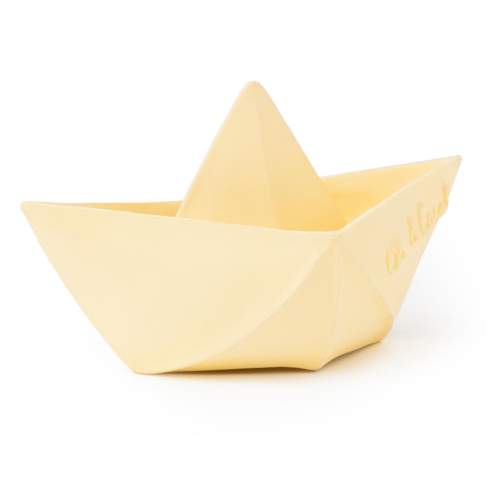 Origami - barcuta, jucarie pentru baie (culoare vanilie) Oli&Carol, natural