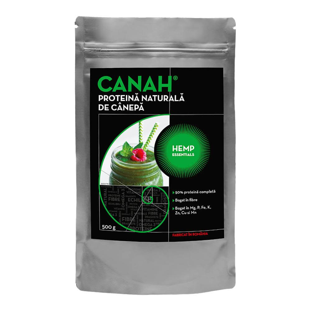 Pudra proteica de canepa Canah, 500 g, natural