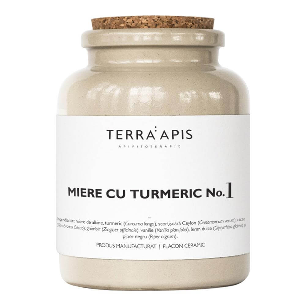 Miere cu Turmeric No. 1 Terra Apis, 400 g, natural