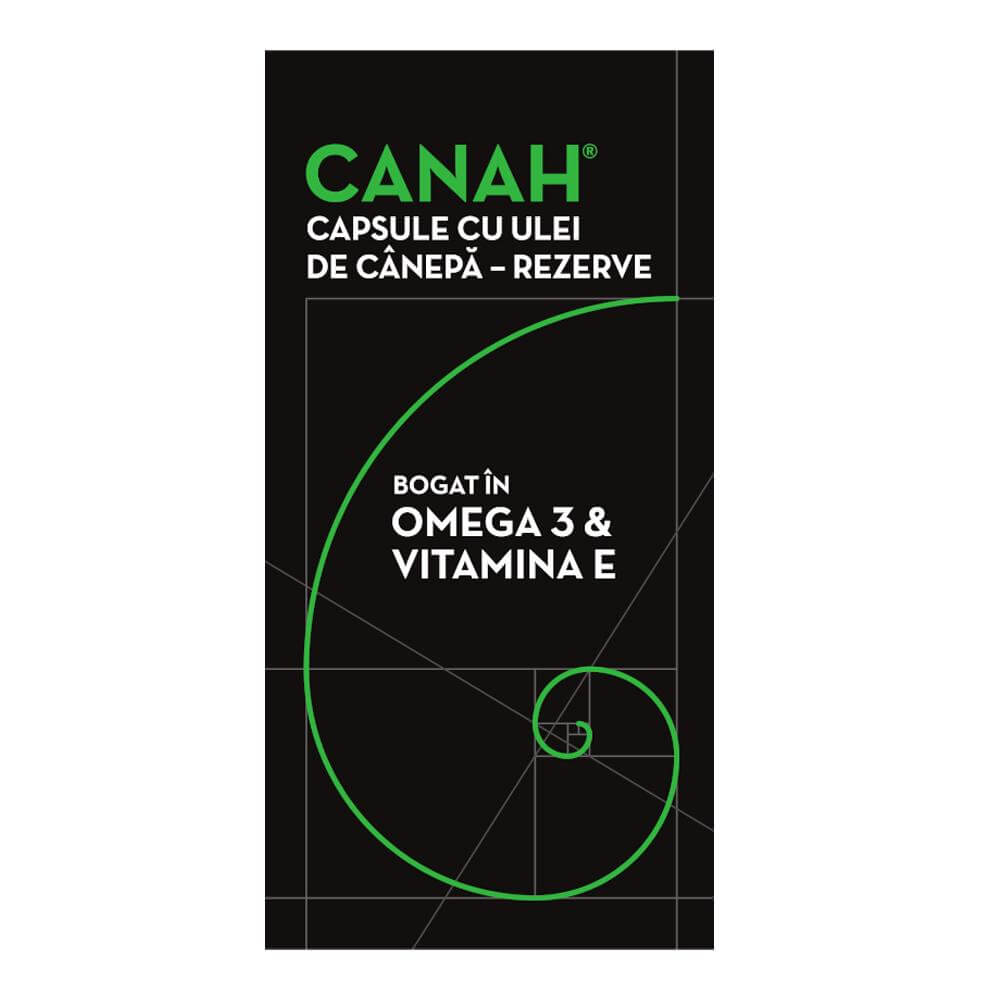 Rezerve capsule cu ulei de canepa Canah, 84 capsule, natural