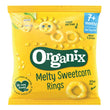 Snack Organix Finger Inele din Porumb dulce expandat, de la 7 luni, bio, 20 g